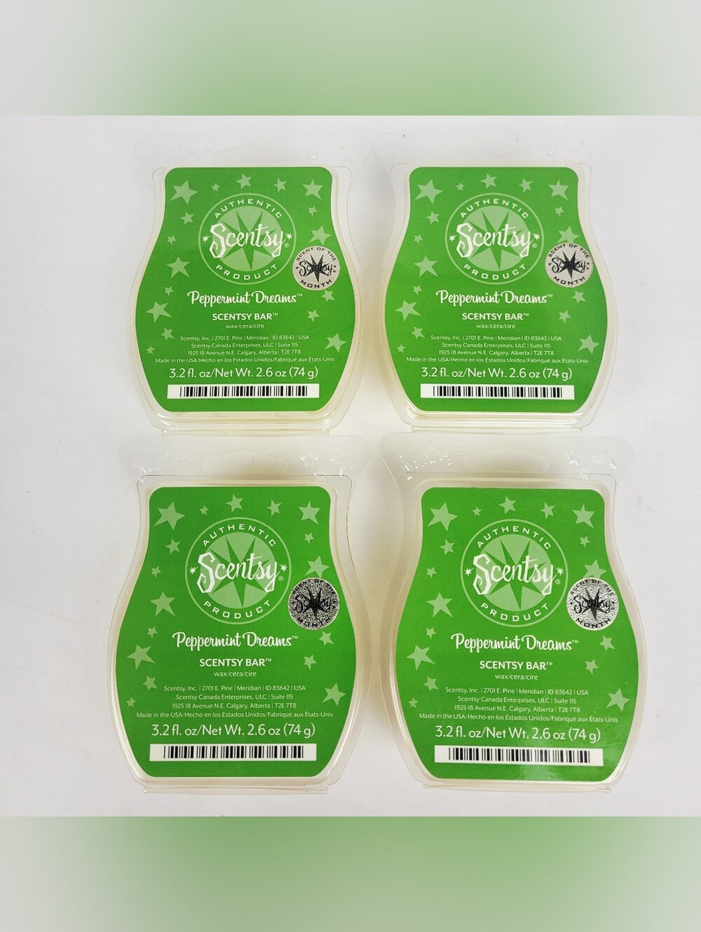 Scentsy Bar Peppermint Dreams 3.2 oz~Lot of 4